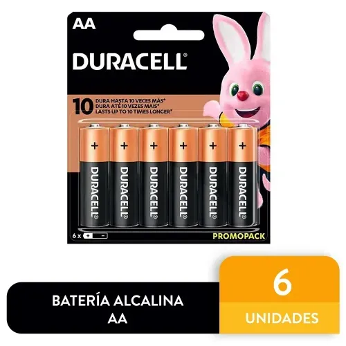 Bateria Alcalina Duracell Aa 6ea