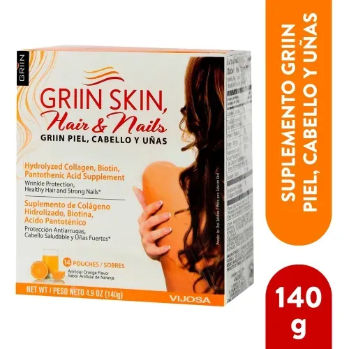 Griin Skin Piel Cab y Unas 14 Sob 14 Unidad