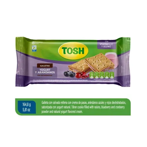 Galleta Tosh Yogurt y Arándanos - 164,8 g