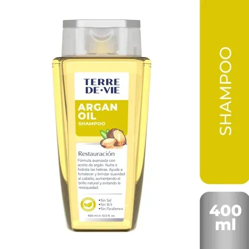 Shampoo Aceite de Argán Terre De Vie Restauración - 400 ml