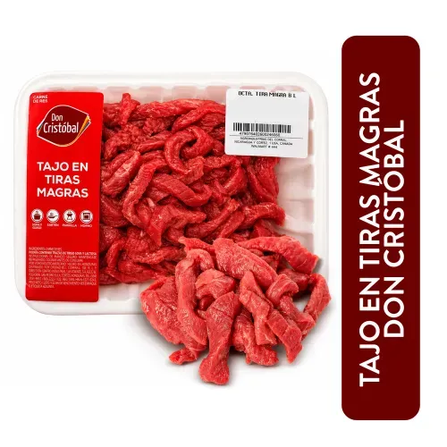 Tajo Tiras Res Magro Don Cristobal Fresco bandeja - libra