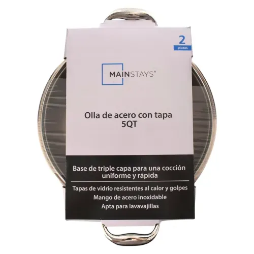 Olla De Acero Con Tapa 5qt Sautepan