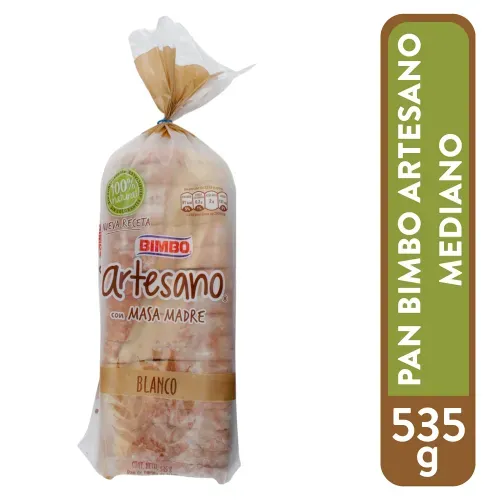 Pan Bimbo artesano blanco mediano - 535 g