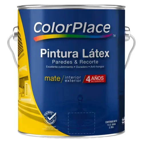 Pintura Látex ColorPlace Mate Base Pastel. 4 Años De Garantía - 1 Galón