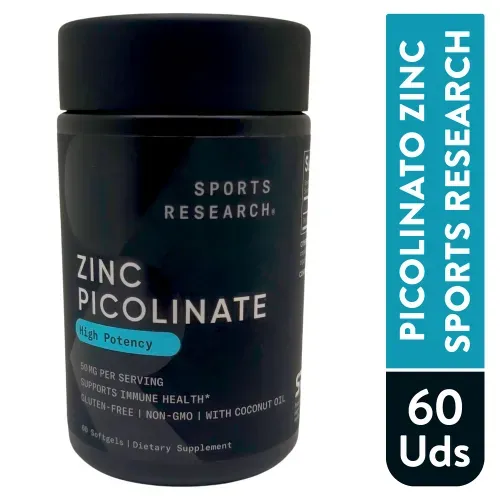 Picolinato Zinc Sports Research 60 Unidad