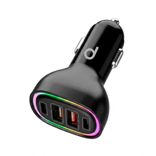 Cargador De Carro Durabrand Pd 60W 2 USB-A y 2 USB-C