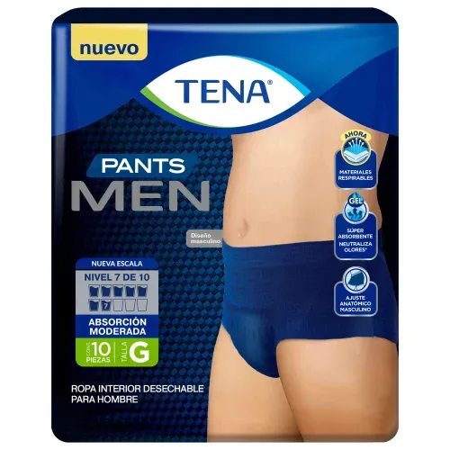 Protectores para incontinencia TENA  Men Regular  Absorción Moderada - 10 piezas​