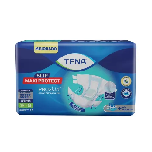 Pañales para adulto TENA  Slip Maxi Protect Absorción Abundante Talla G - 20 piezas