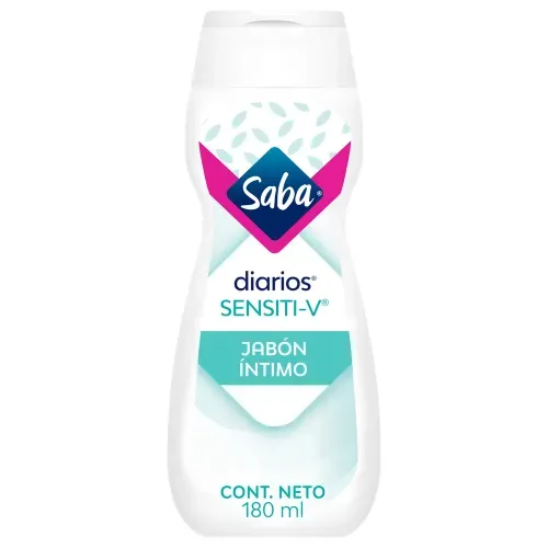Jabón Íntimo Saba Sensiti-V para limpieza de pieles sensibles - 180 ml