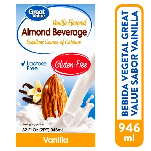 Bebida Vegetal Great Value de Almendra sabor vainilla - 946 ml
