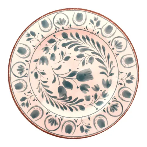 Bamboo Melamine Dinner Plate Blue