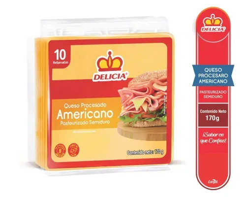 Queso Delicia Procesado Americano - 170 g