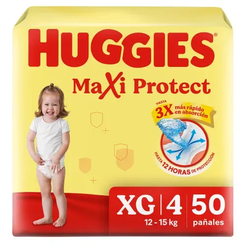 Pañales Huggies Maxi Protect Etapa 4/XG - 50 Unidades
