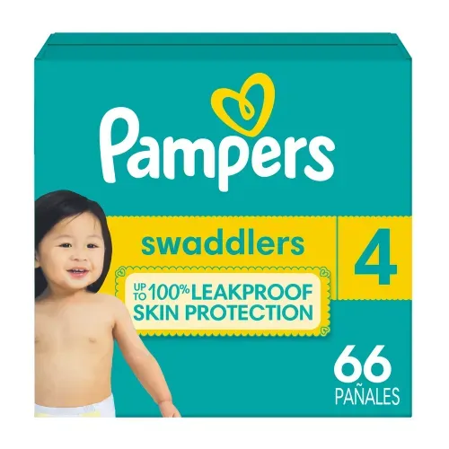 Pañales Pampers Swaddlers Etapa 4 Libre de Derrames - 66 Uds