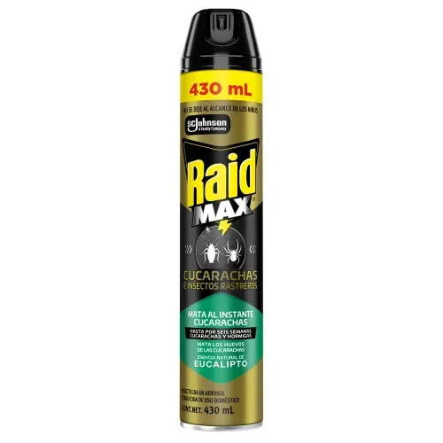 Insecticida Raid Max Eucalipto Aerosol - 430 ml