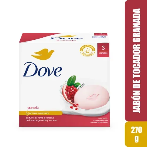 Jabón Dove Granada Revigorizante 3 Pack - 270 g