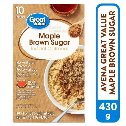 Avena Great Value Maple Brownsugar 430g