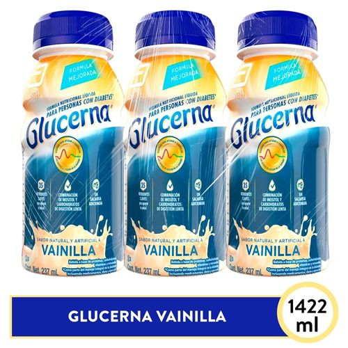 Bebida Glucerna Vainilla 6 Pack - 1422 ml