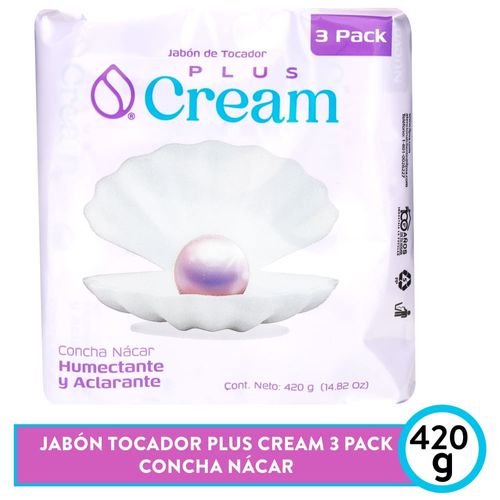 Jabon Plus Cream Concha Nacar 420 g