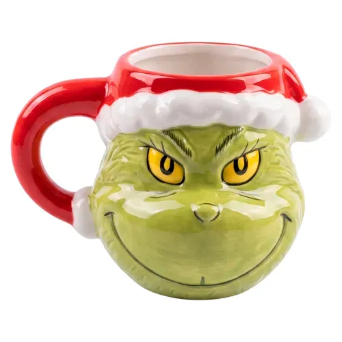 Taza Grinch 3D con diseño festivo Navidad - 400 ml