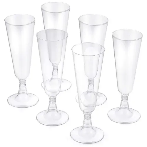 Copas Holiday Time transparentes Navidad - 6 Pzas
