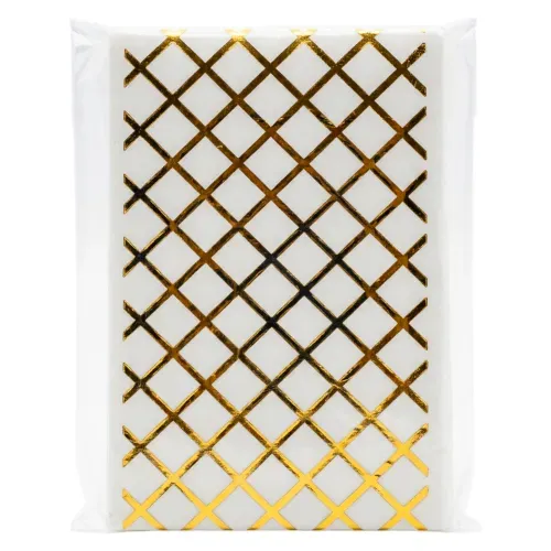 Servilletas Holiday Time doradas decorativas para Navidad - 10 Uds