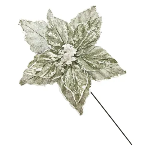 Adorno Holiday Time de flor de Pascua para Navidad