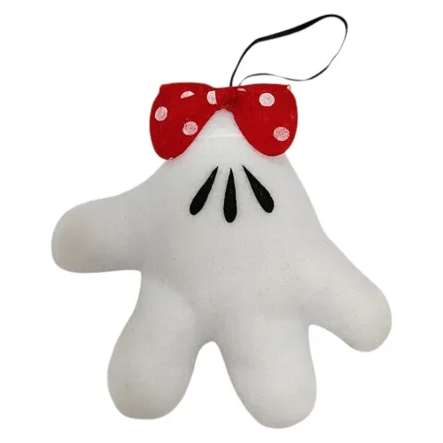 Adorno Disney de felpa con material polar y diseño de Navidad - 14 x 14 cm
