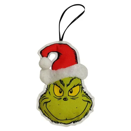 Adorno Grinch colgante de felpa con relleno para Navidad - 15 cm