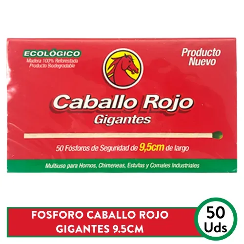 Fosforo Caballo Rojo Gigantes - 50 unidades