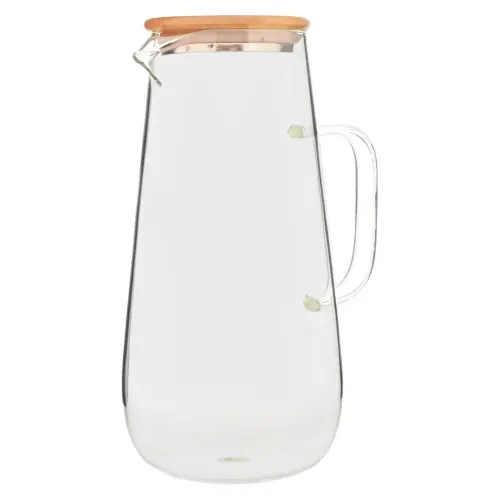 Ms Picel Vidrio Con Tapa De Madera 1lts7