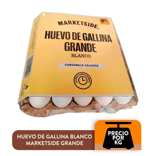 Huevo de Gallina Marketside Blanco Grande - 60 Uds