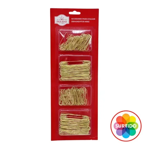 Accesorio Holiday Time Para Colgar Ornamentos - 400 Uds