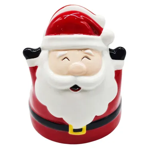 Servilletero Holiday Time de cerámica navideño