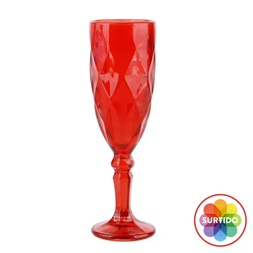 Copa Holiday Time para champagne de vidrio