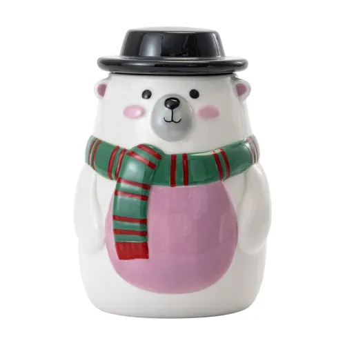 Galletero Holiday Time con forma de oso de nieve para Navidad - 21 cm