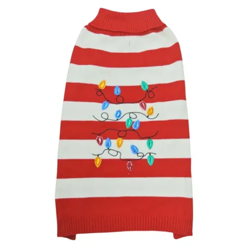 Suéter Holiday Time para perro con luces Navidad - talla XL