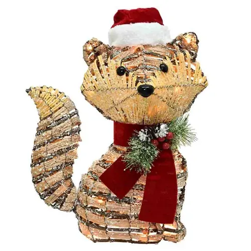Zorro Holiday Time decorativo iluminado LED blanco cálido Navidad - 45 cm