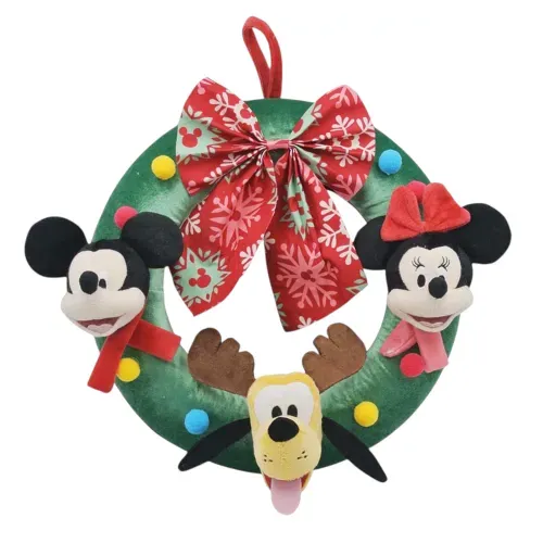 Corona Disney de peluche con diseño de Navidad - 35 cm