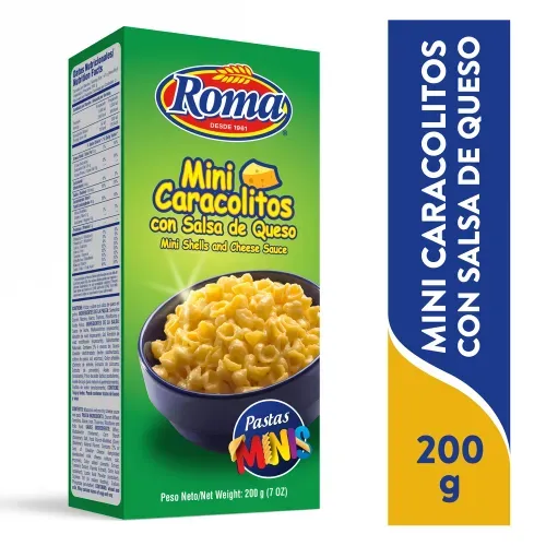 Pasta Roma Mini Caracolitos Con Salsa De Queso - 200 g