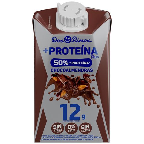 Leche Dos Pinos Choco Almendras + Proteína Descremada Lactosa Y 0% Grasa - 250ml