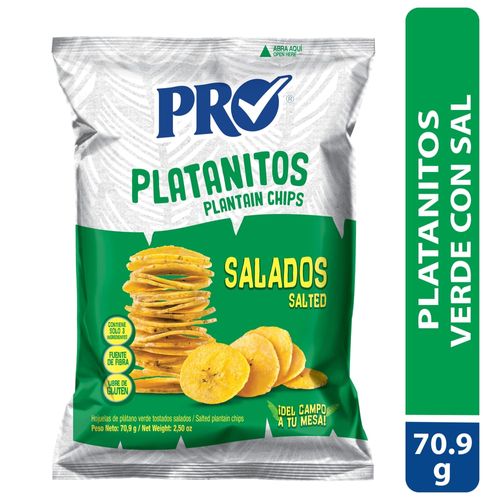 Snacks Pro Platano Verde Sal 70.9 Gr