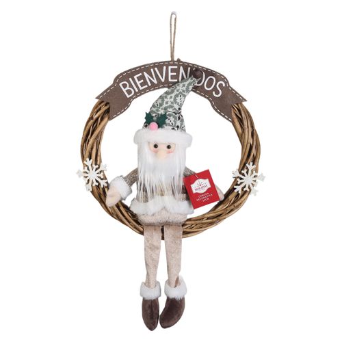 Corona Holiday Time decorativa - 33 cm