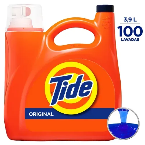 Detergente Líquido Tide Original Ropa Blanca Color 100 Lavadas - 3.9 L