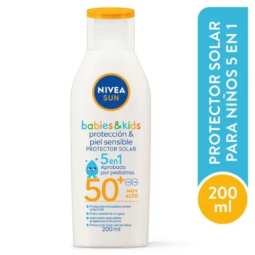 Protector solar Nivea babies & kids piel sensible FPS 50 - 200 ml