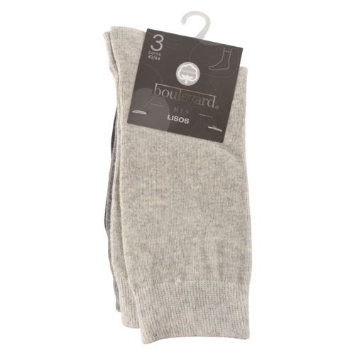 3 Pairs Pack Casual Liso Largo Blv