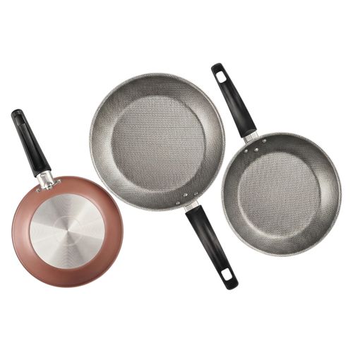 Set de Sartenes Tramontina de Aluminio con Interior Antiadherente - 3 Piezas