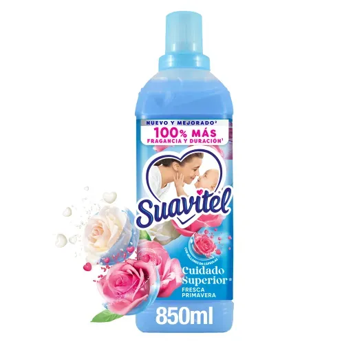 Suavizante de Telas Suavitel Cuidado Superior Fresca Primavera - 850 ml