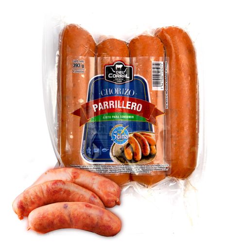 Chorizo Parrillero Corral 4Unds, 393 g