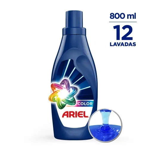 Detergente Ariel  Liquido Color Remueve Manchas y Cuida el color 12 lavadas - 800 ml